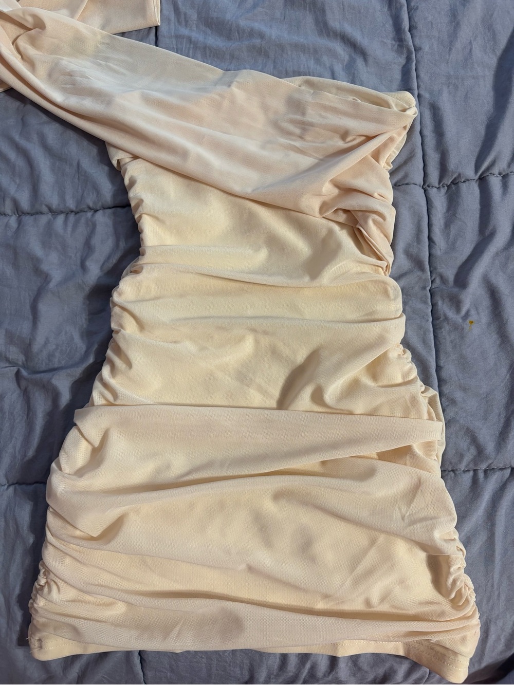 Peppermayo pastel yellow mini dress w/ scarf attached